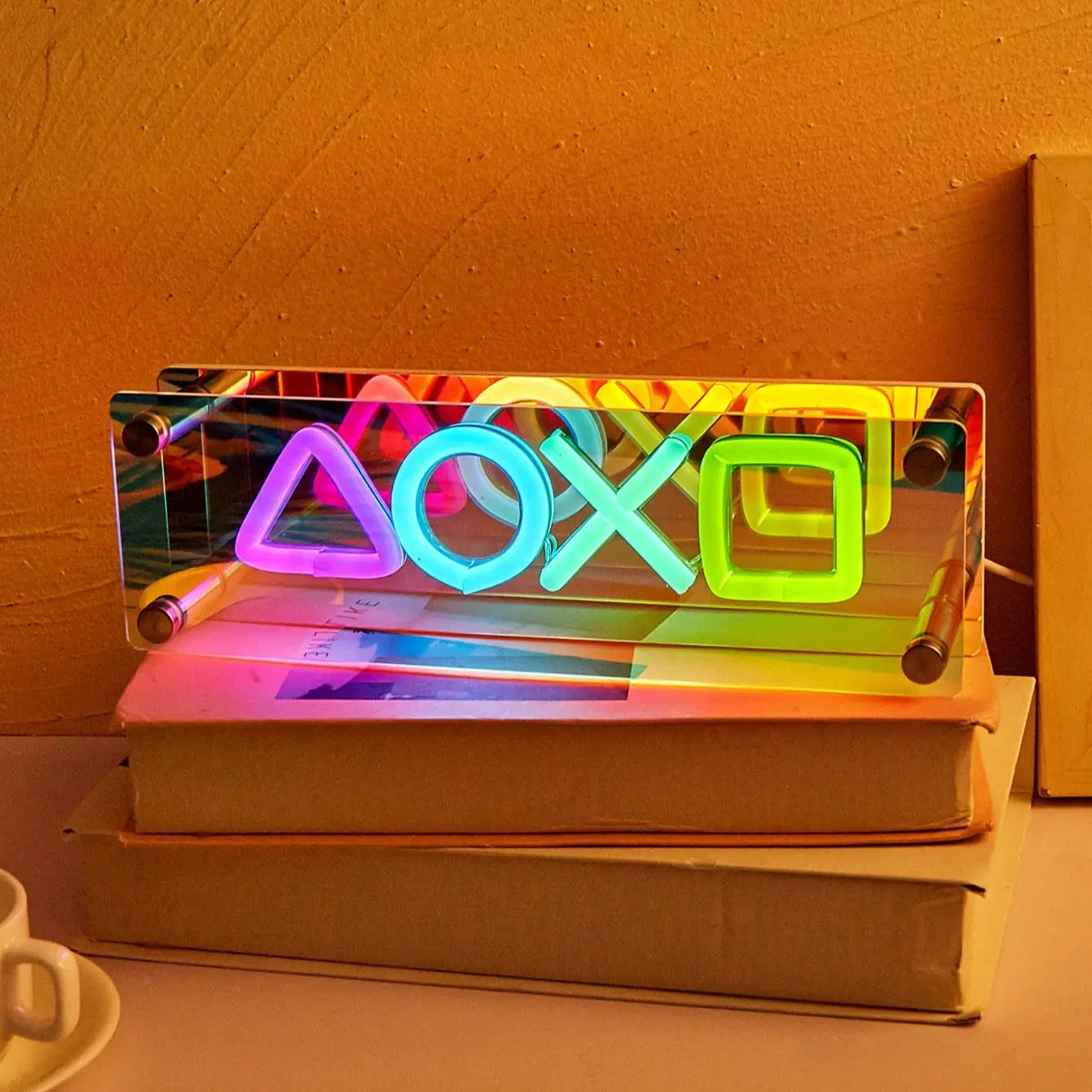 1Pc New Trend XOXO LED Infinity Mirror Light Wall Mounted& Table Mounted USB Powered Decor Room Decor Light
