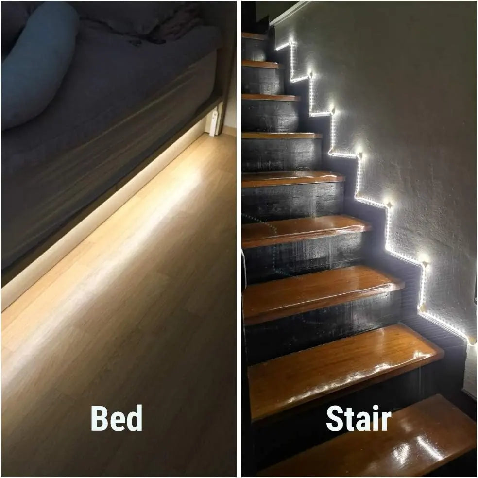 Motion-Sensor LED Strip Light, Battery-Powered Under-Cabinet Light Strip for Bedroom, Kitchen, Basement, Trunk or Counter (Batteries Not Included)
