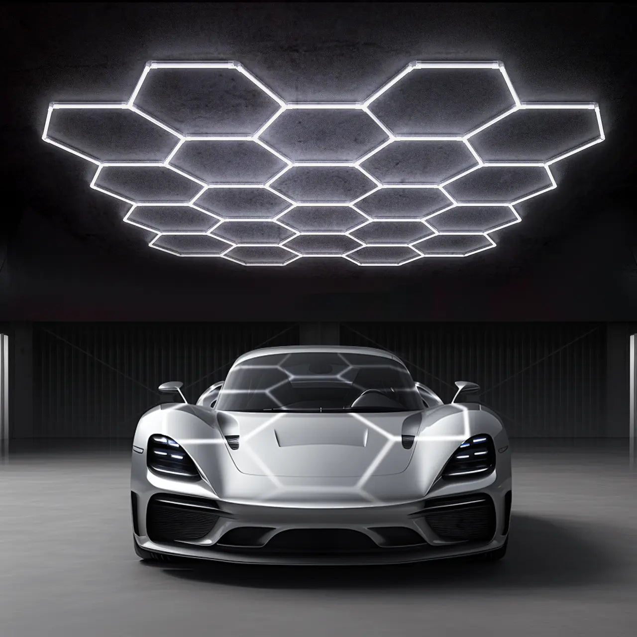 LUMENFOX 2025 Hexagonal Plug-In Ceiling Lights - High Efficiency 110LM/W, Ideal for Bedrooms & Great Lighting